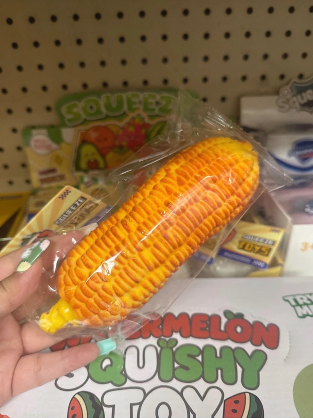 Jumbo corn crunchy squishy asmr fidget toy